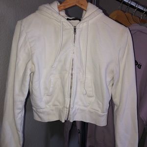 White zip up